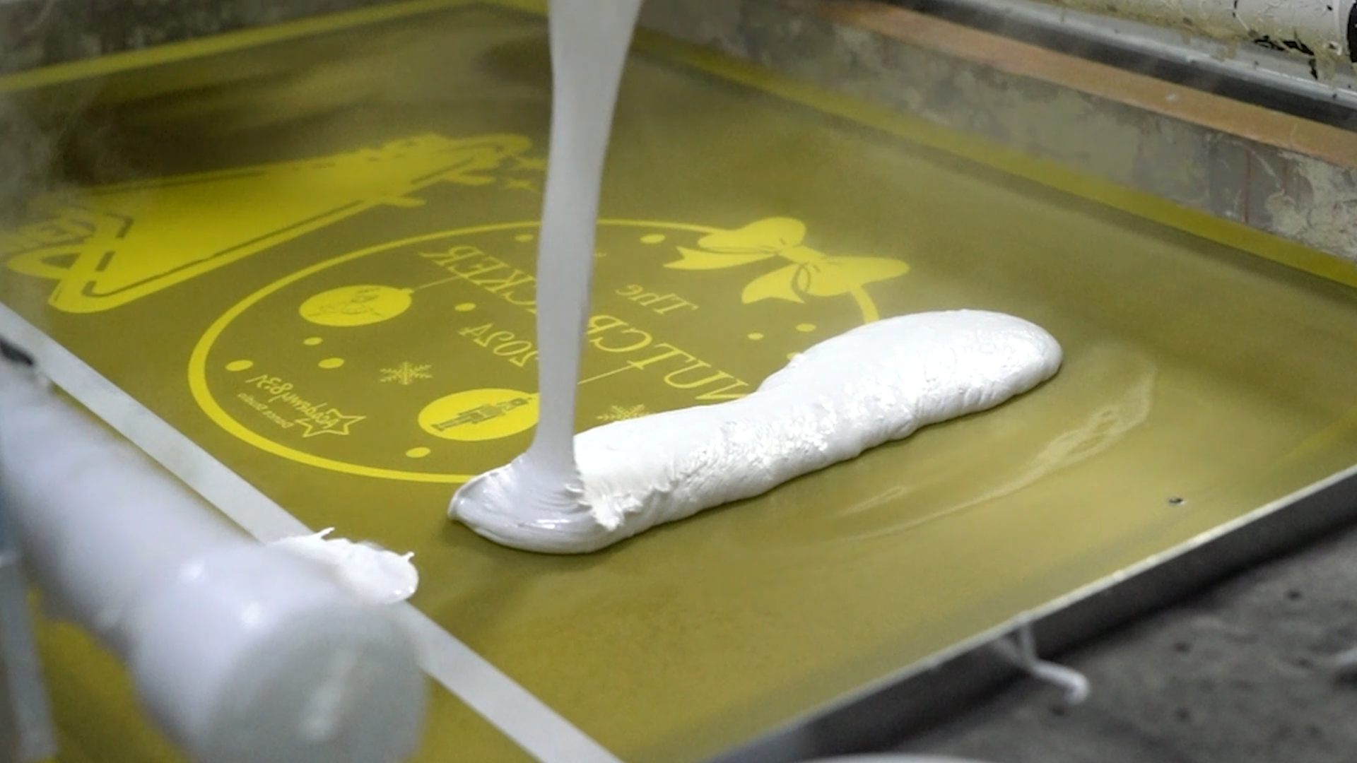 Water-based screen-printed layer on a Supacolor Headwear transfer
