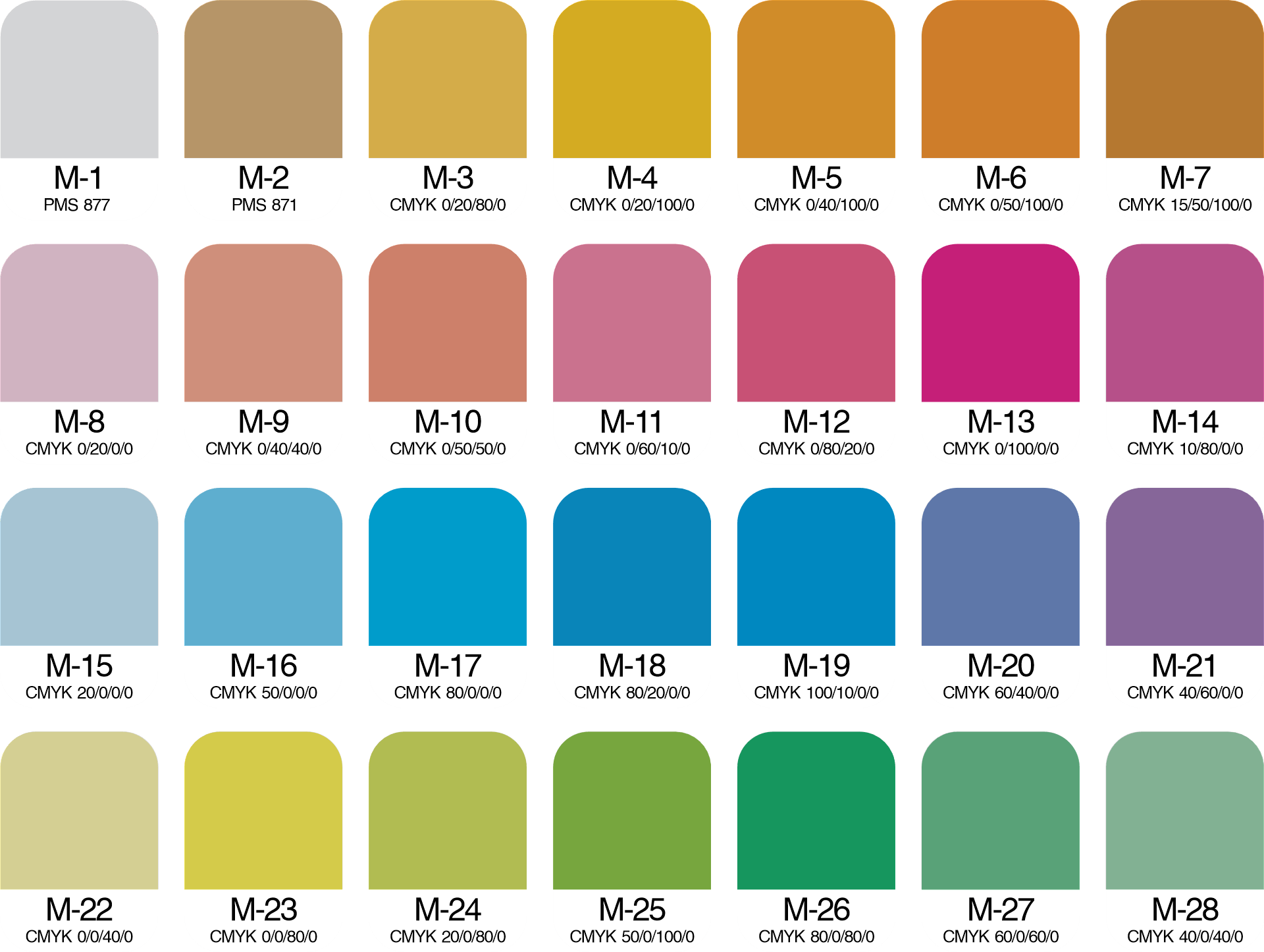 SupaMetallics color swatches